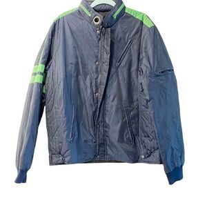 Racing Jacket r & O race car fan jacket green navy large
